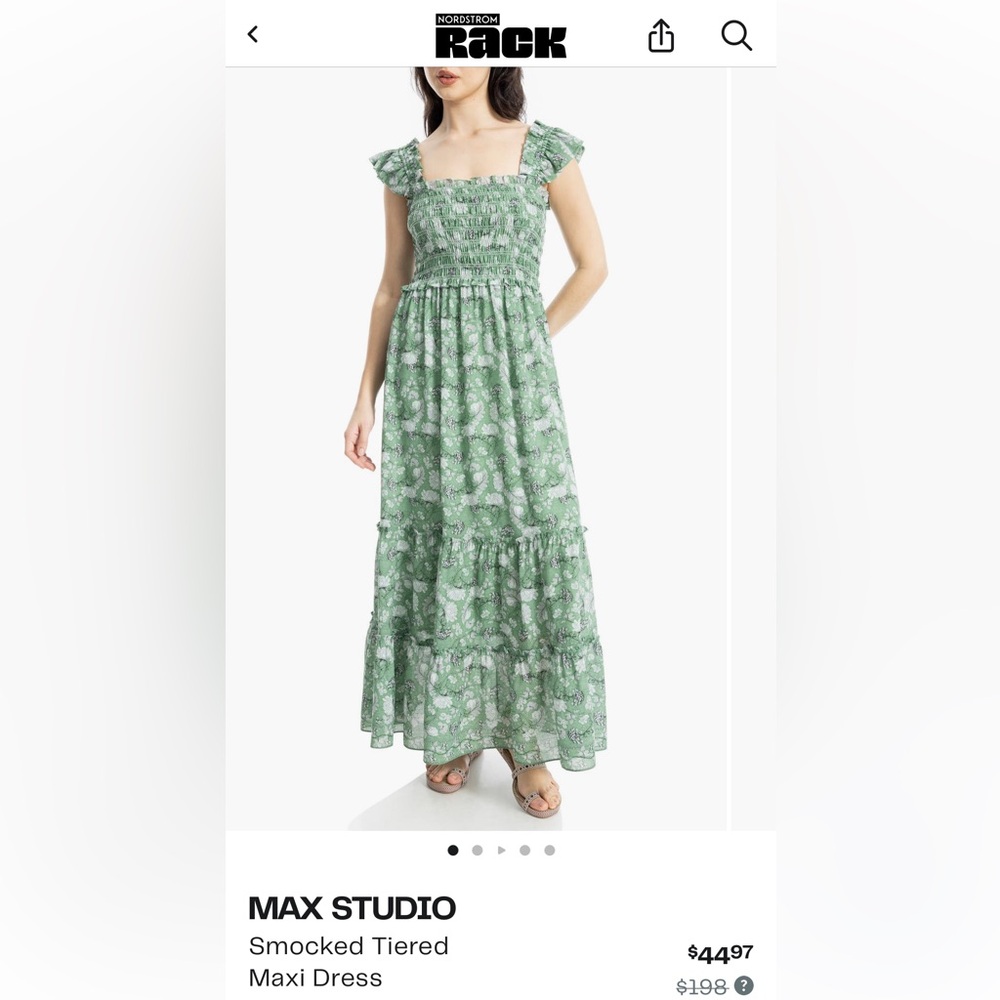 Max Studio smocked tiered dress